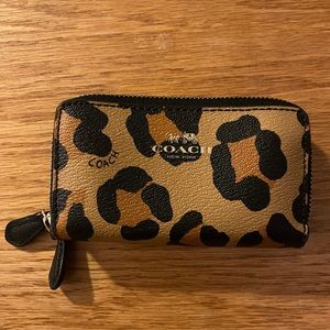Leopard print Coach wallet